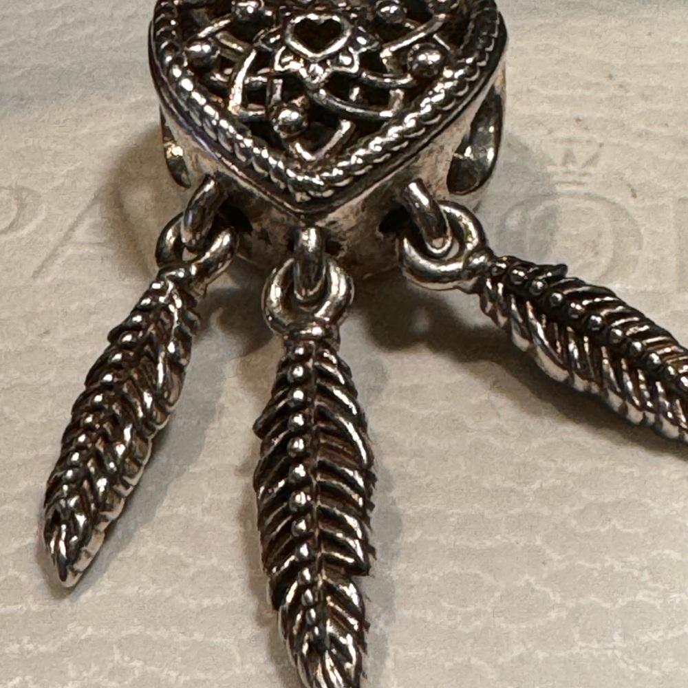 Genuine Pandora Dream Catcher Charm “Dreams of the Heart” silver